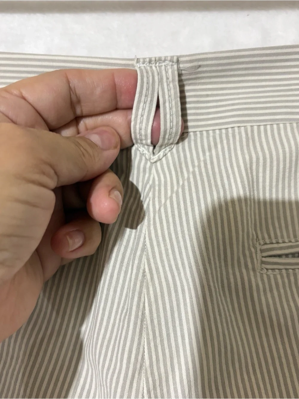 J. Crew City Fit Wide Leg Seersucker Pants
